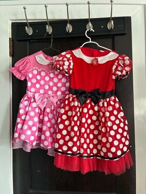Disney Pink and Red Polka Dot Girls' Dresses